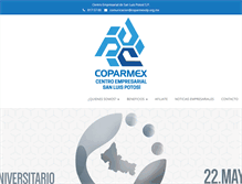 Tablet Screenshot of coparmexslp.org.mx